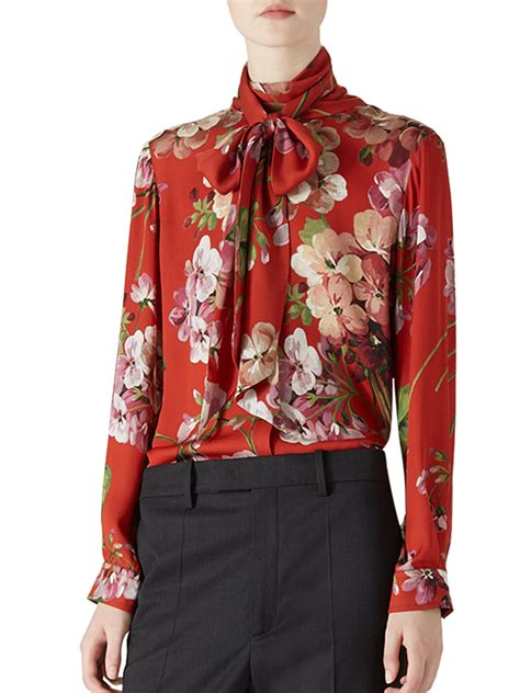 gucci shirt flower|gucci floral blouses.